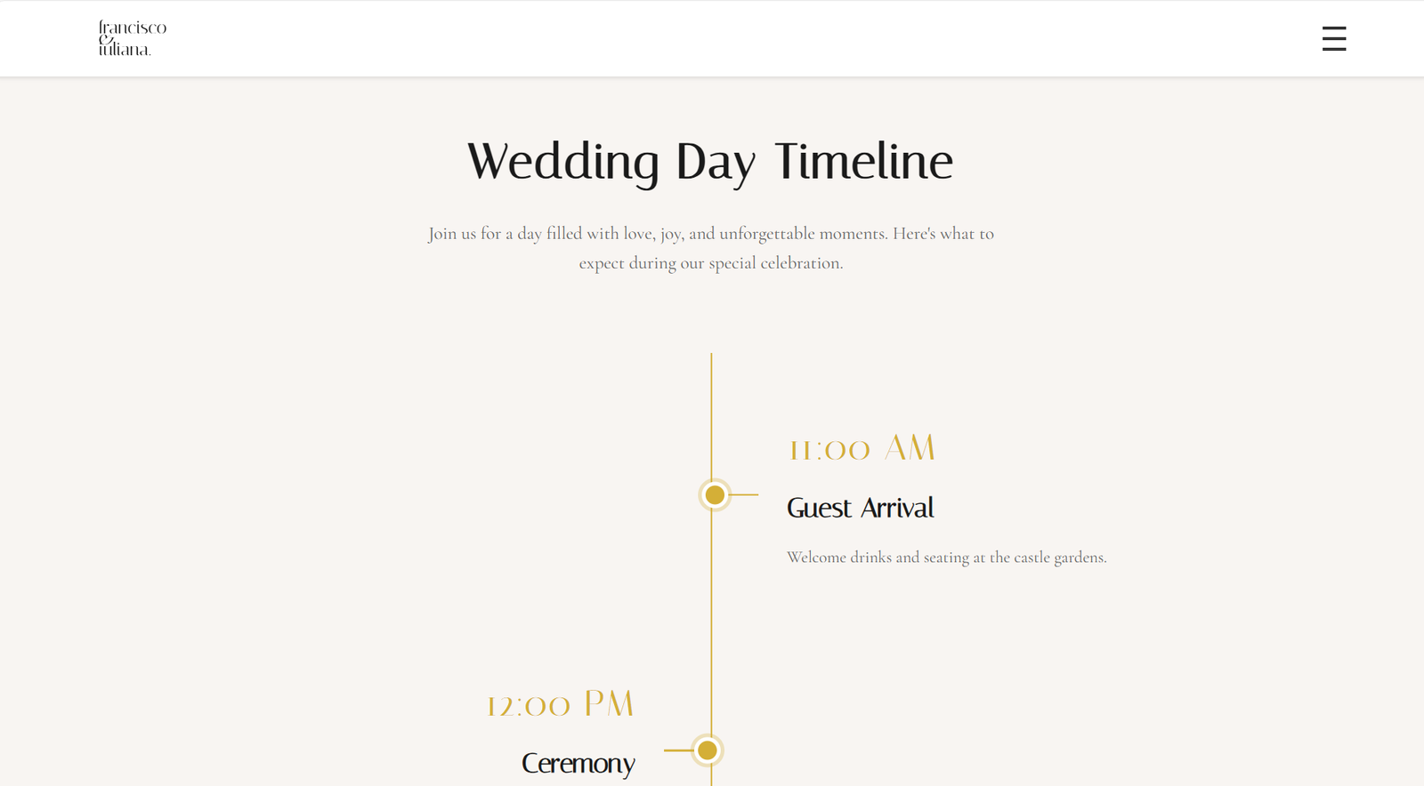 Schedule example
